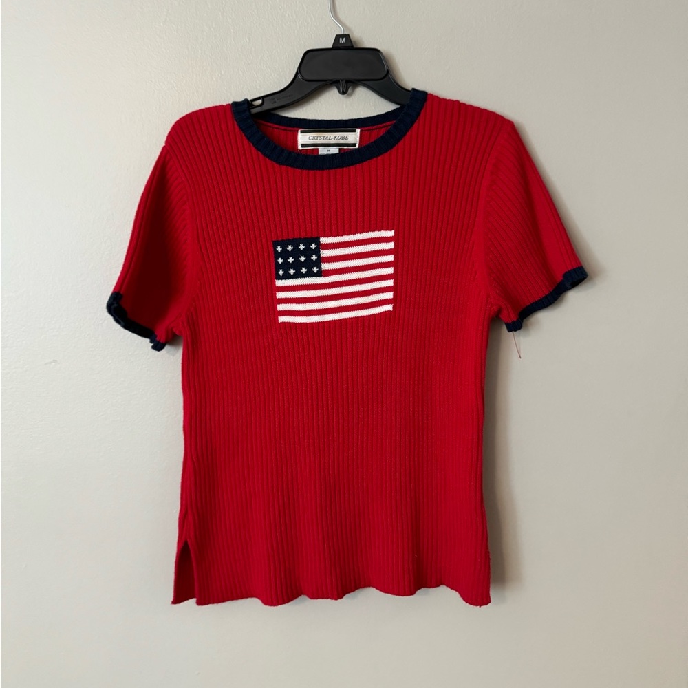 American Flag Iconic Sweater Red White and Blue